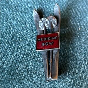 Vintage Silver ski Brooch